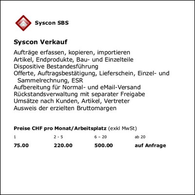 Syscon Verkauf