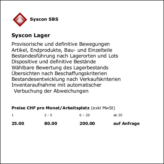 Syscon Lager