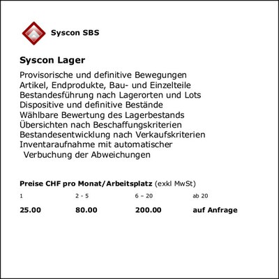 Syscon Lager