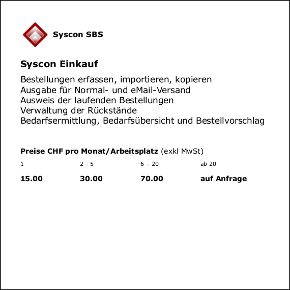 Syscon Einkauf