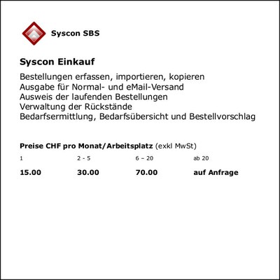 Syscon Einkauf