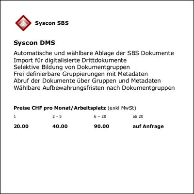 Syscon DMS